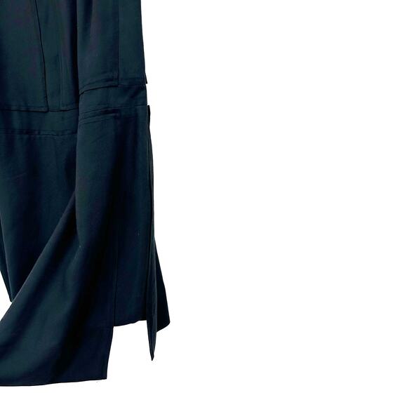 Banana Republic Size 0 Sleeveless Black Mini Dress Modal Blend Rear Zip Up - Picture 4 of 6